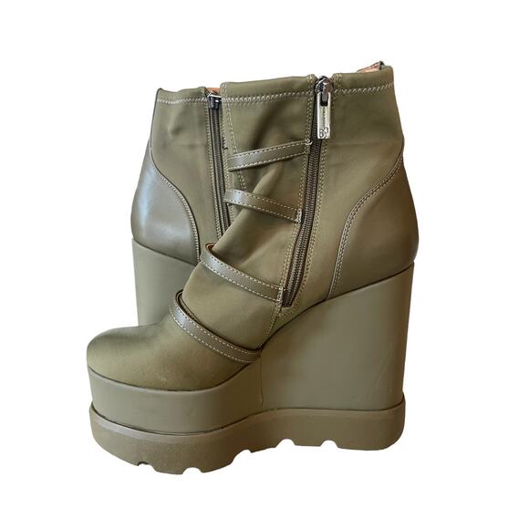 Jessica Simpson Chaela Bootie in Uniform Green Women’s Size 10 Platform Boots - Picture 3 of 10